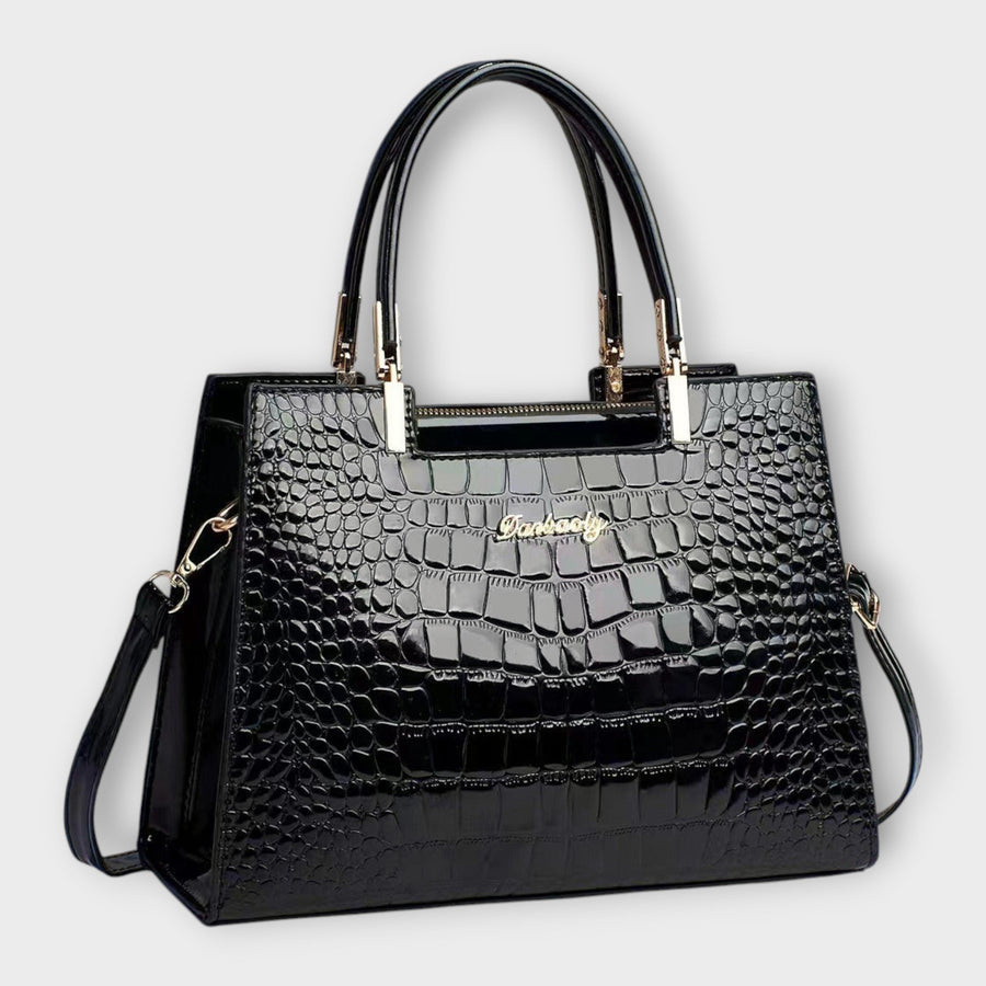 Veralie -  Shiny Crocodile Skin Pattern Handbag