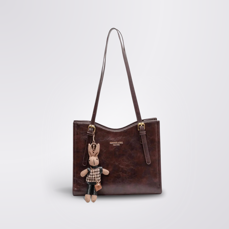 Clarie - Vintage Vegan Leather Shoulder Bag