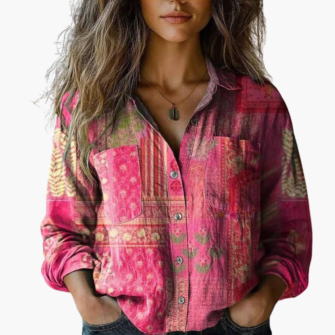 Bella | Vintage Printed Blouse
