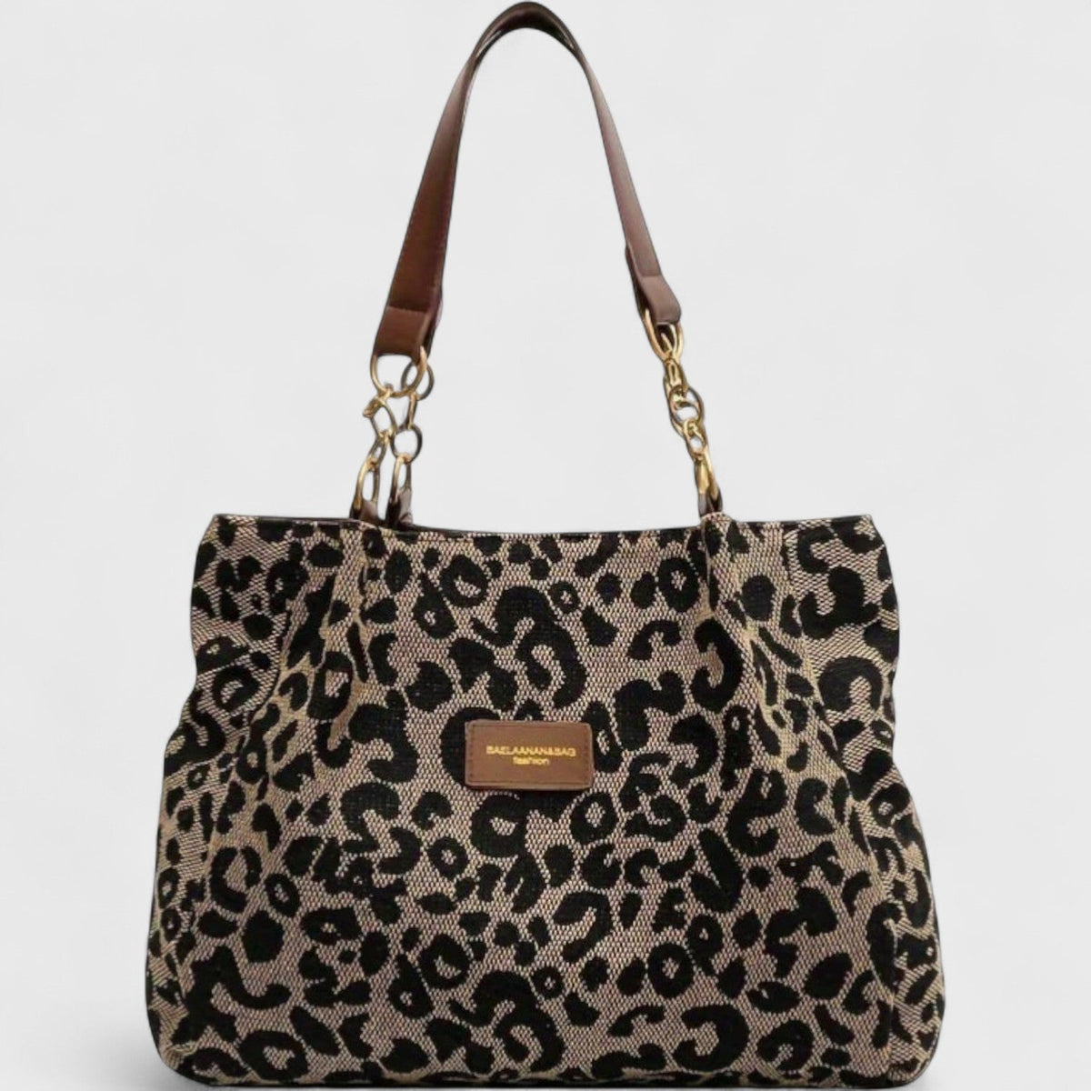 Klara - Leopard Print Canvas Tote