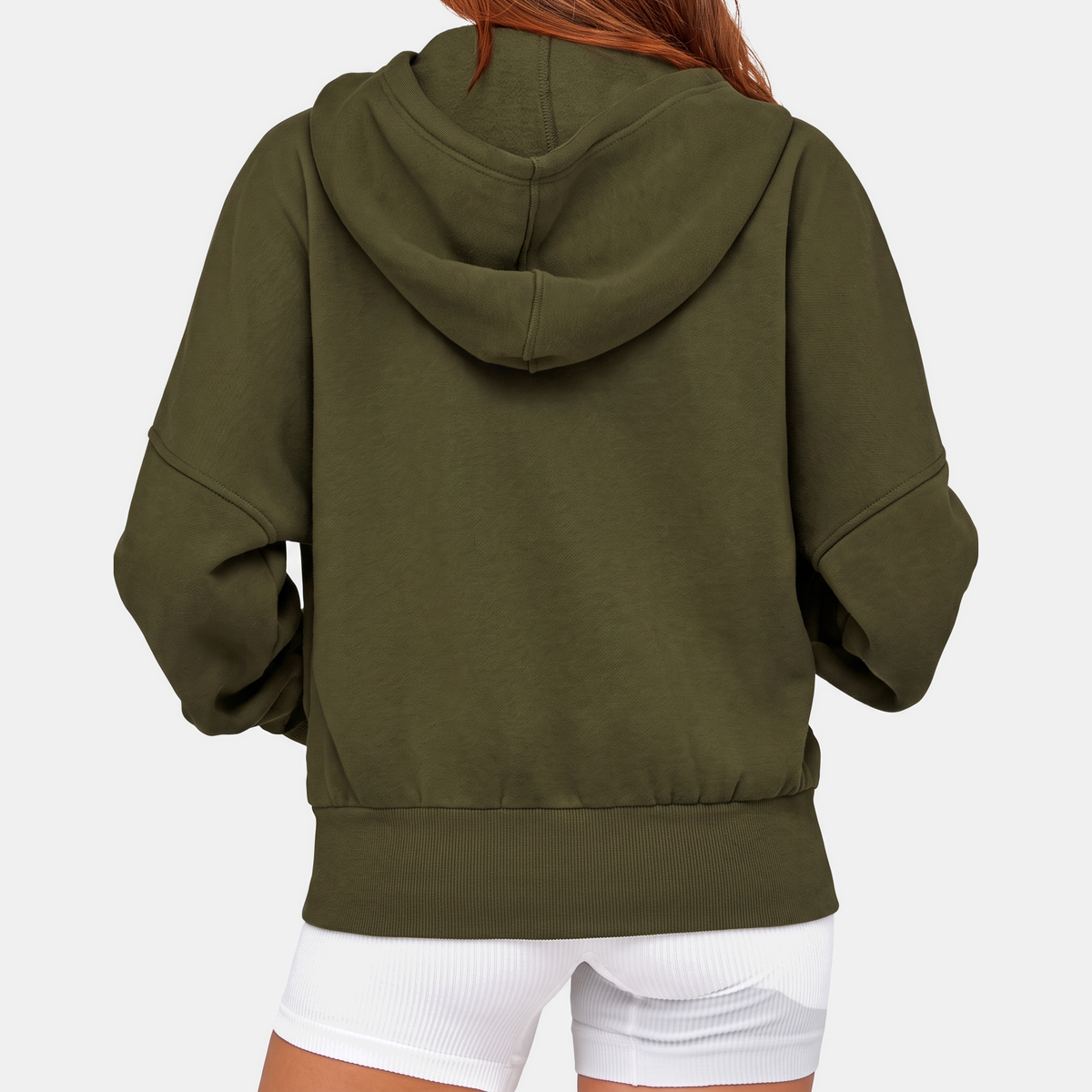 Women's Zip Up Hoodie Cropped Fleece Sweatshirt with Pockets