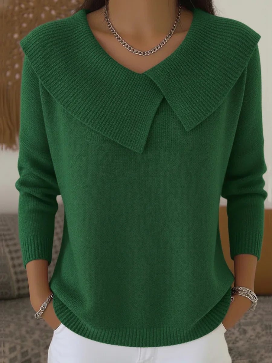 Jaira – Cozy Holiday Swing Collar Sweater