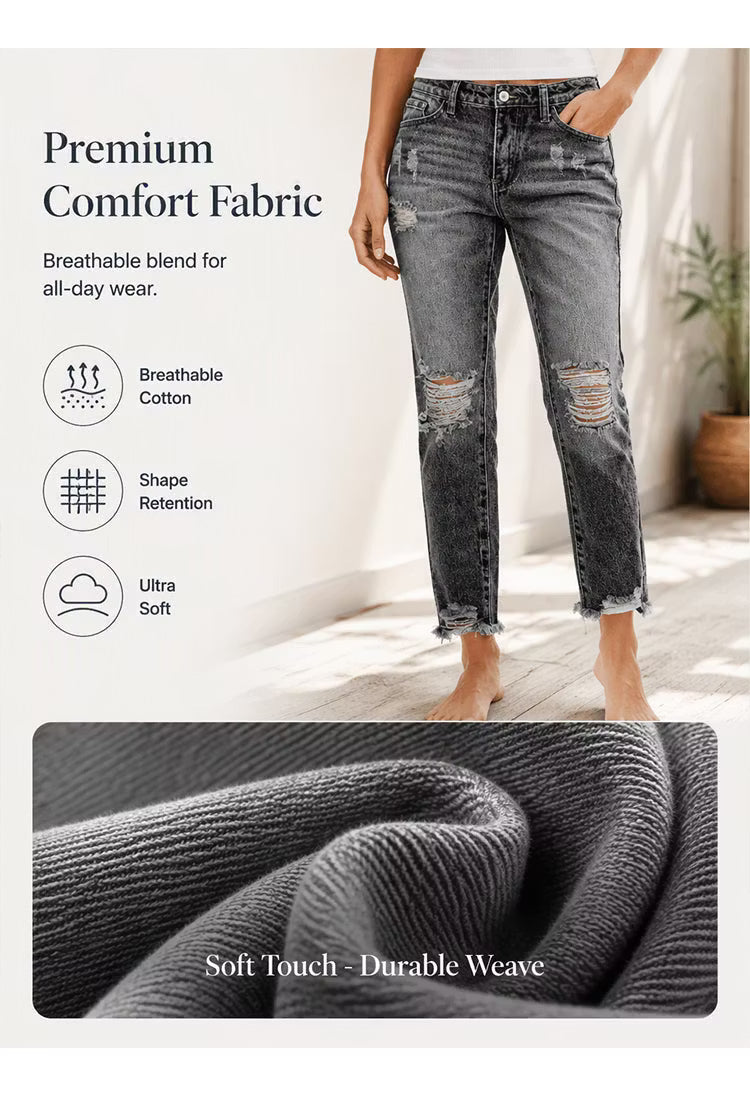 Madison - Distressed Vintage Denim Jeans