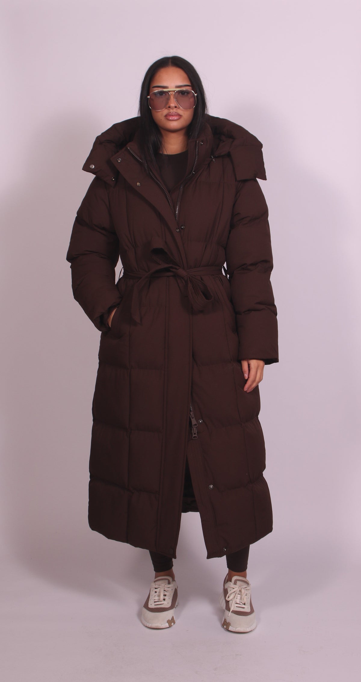 Denise – Hooded Puffer Longline Coat