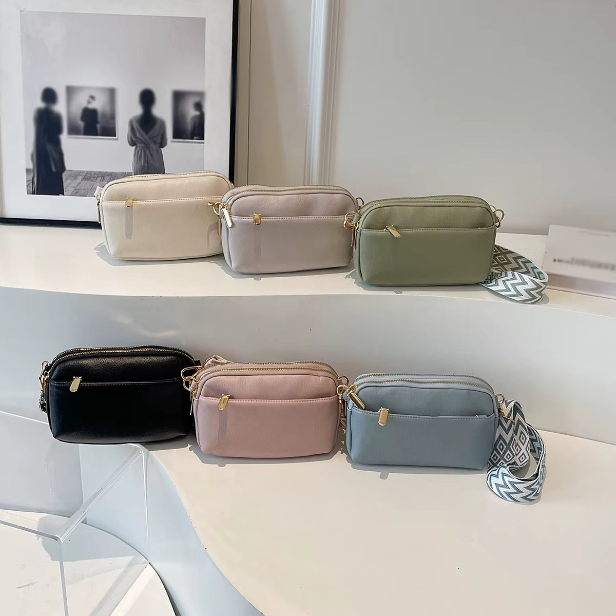 Adhara - Structured Leather Crossbody Bag