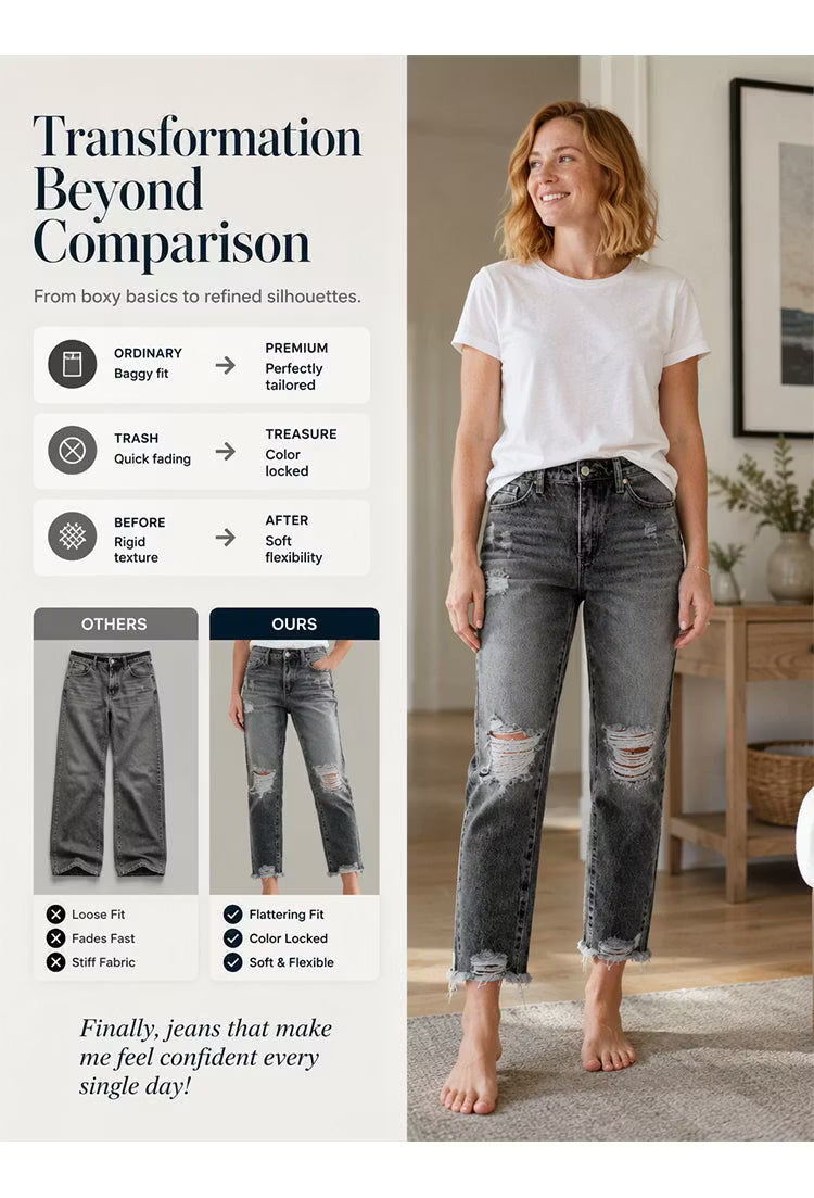 Madison - Distressed Vintage Denim Jeans