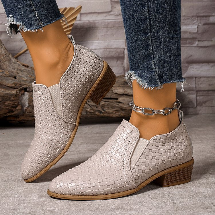 Corinne | Comfort Slip-On Block Heel Shoes