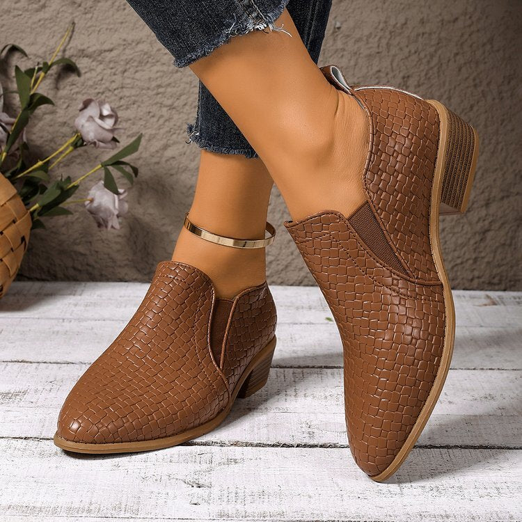Corinne | Comfort Slip-On Block Heel Shoes