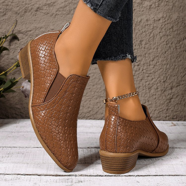Corinne | Comfort Slip-On Block Heel Shoes