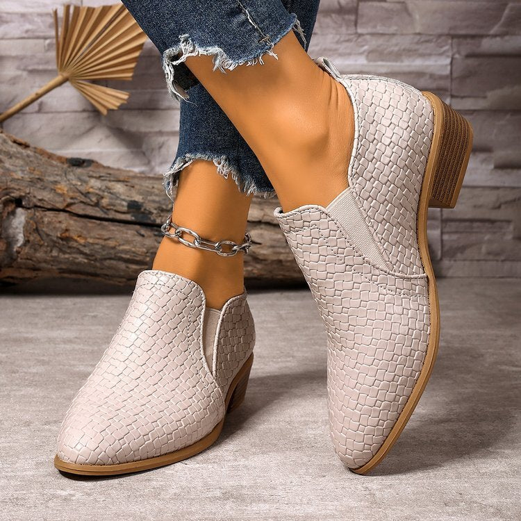 Corinne | Comfort Slip-On Block Heel Shoes