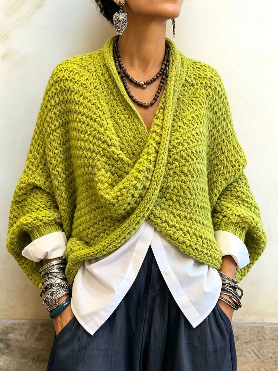 Lorelei | Batwing Crossover Sweater