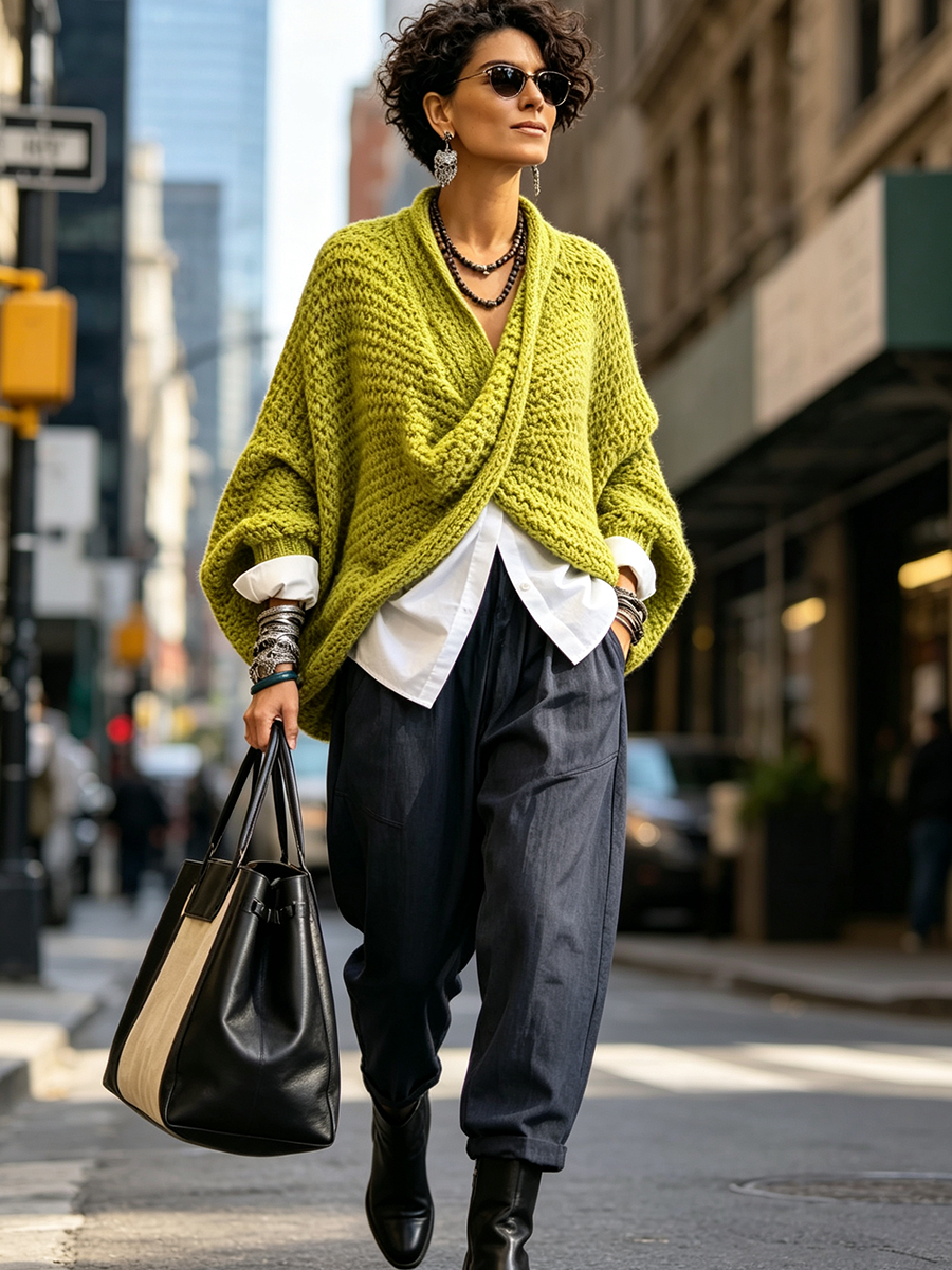 Lorelei | Batwing Crossover Sweater