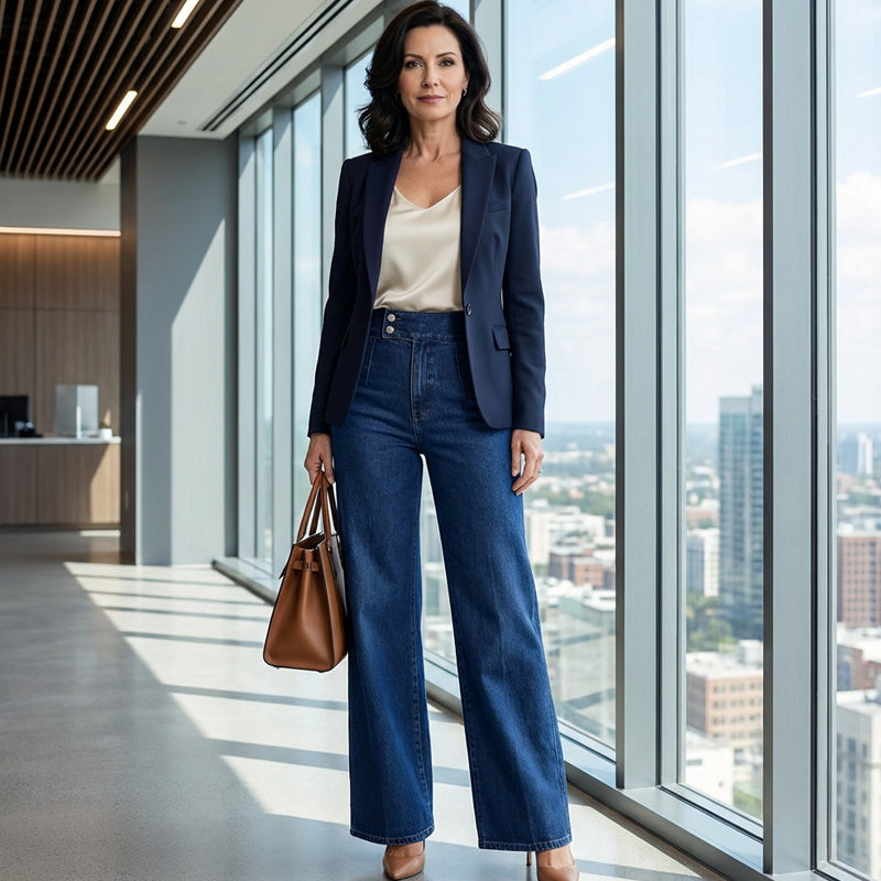 Aria - High-Waist Wide Leg Jeans